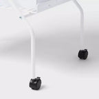 Carrello Pieghevole a 2 Ripiani con Ruote e Contenitori Bianco – Montaggio da 1 Persona