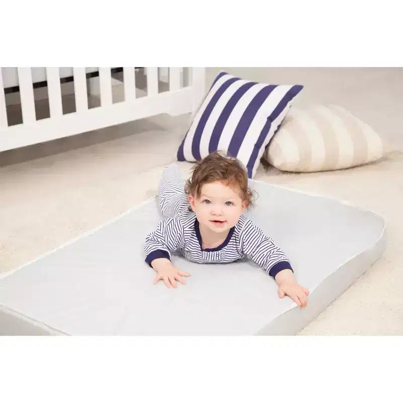 Materasso per mini culla a molle interno bianco e rigido, fodera impermeabile, per 1 (37,5" x 24")