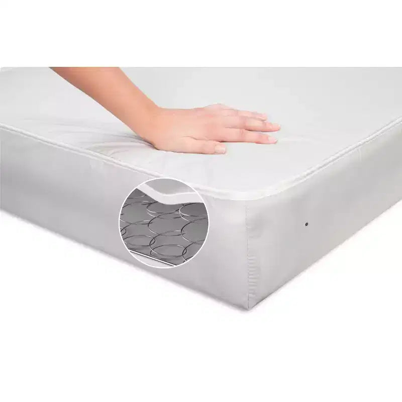 Materasso per mini culla a molle interno bianco e rigido, fodera impermeabile, per 1 (37,5" x 24")