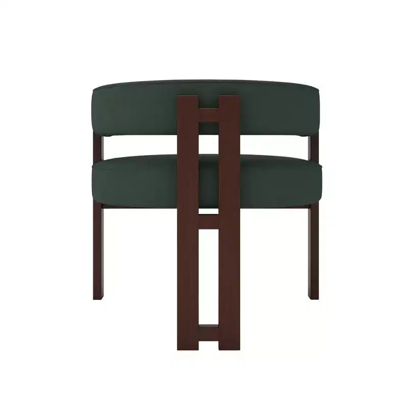 Sedia da pranzo imbottita nera/smeraldo/grigia/arancione con base aperta a 3 gambe, set da 2