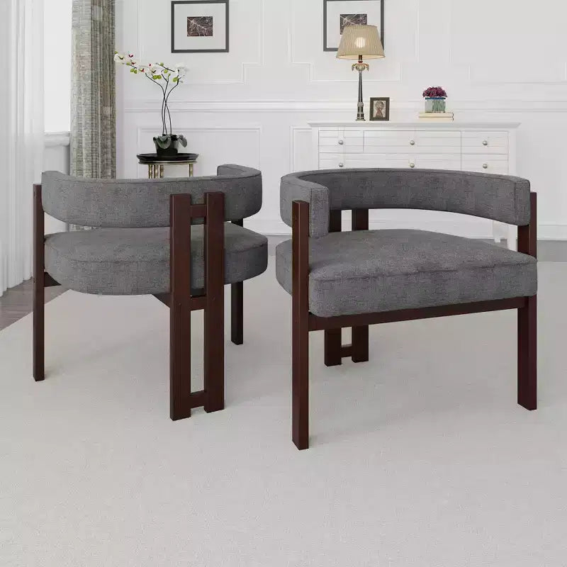 Sedia da pranzo imbottita nera/smeraldo/grigia/arancione con base aperta a 3 gambe, set da 2