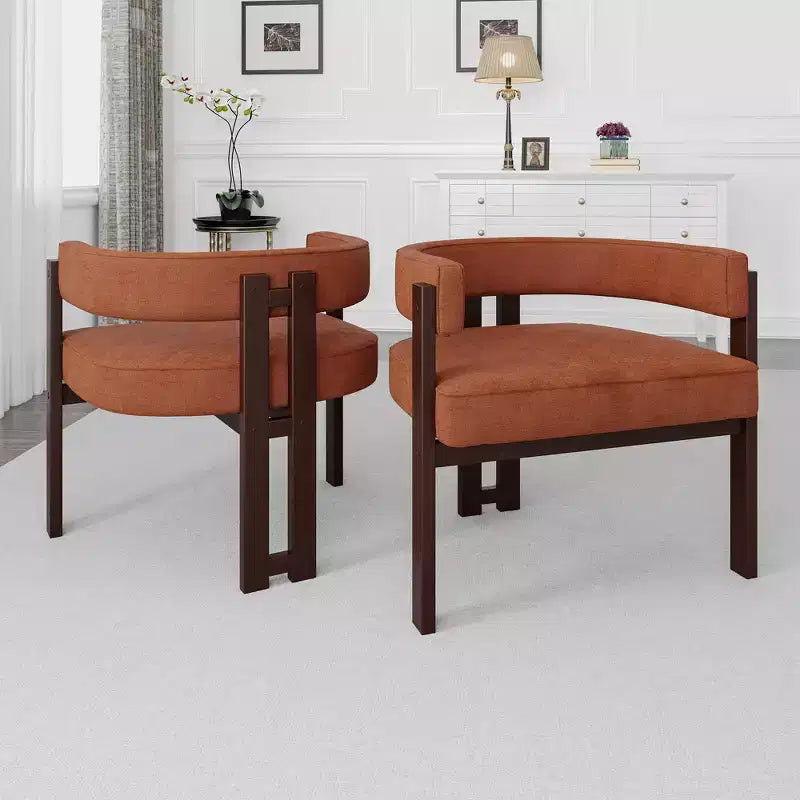 Sedia da pranzo imbottita nera/smeraldo/grigia/arancione con base aperta a 3 gambe, set da 2