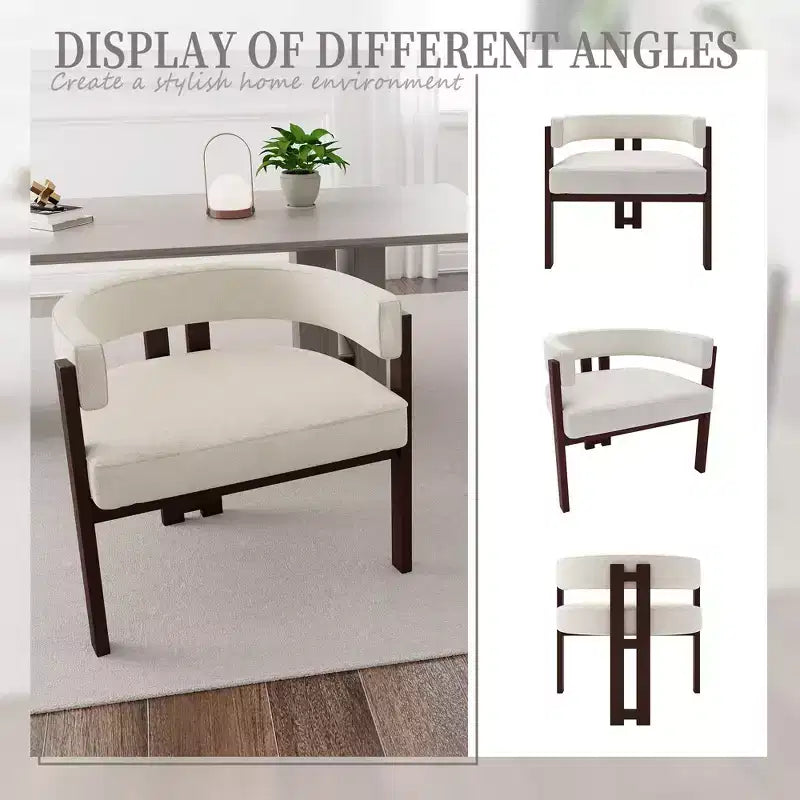 Sedia da pranzo imbottita nera/smeraldo/grigia/arancione con base aperta a 3 gambe, set da 2