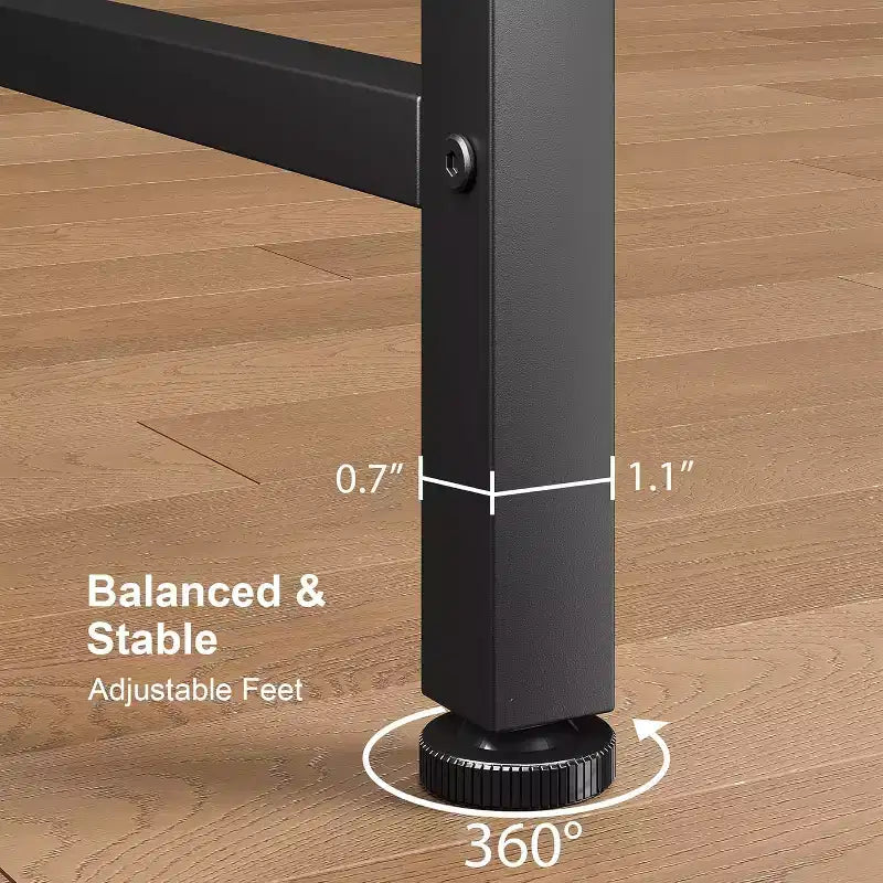 Consolle da 43" a 2 livelli con design a V – Nera / Marrone / Grigia