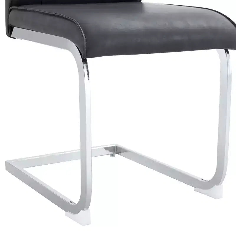 Sedie da pranzo Arch in similpelle – Nero / Grigio scuro / Grigio chiaro / Bianco – Set da 2 / 4 / 6 / 8