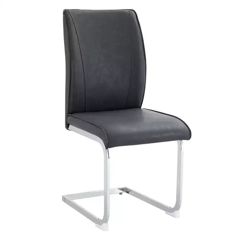 Sedie da pranzo Arch in similpelle – Nero / Grigio scuro / Grigio chiaro / Bianco – Set da 2 / 4 / 6 / 8