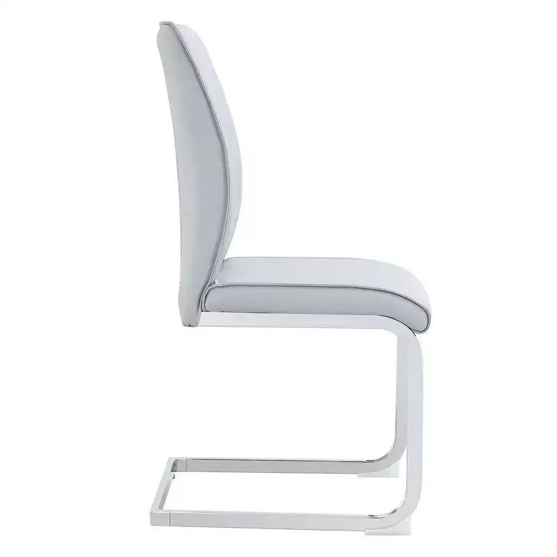 Sedie da pranzo Arch in similpelle – Nero / Grigio scuro / Grigio chiaro / Bianco – Set da 2 / 4 / 6 / 8
