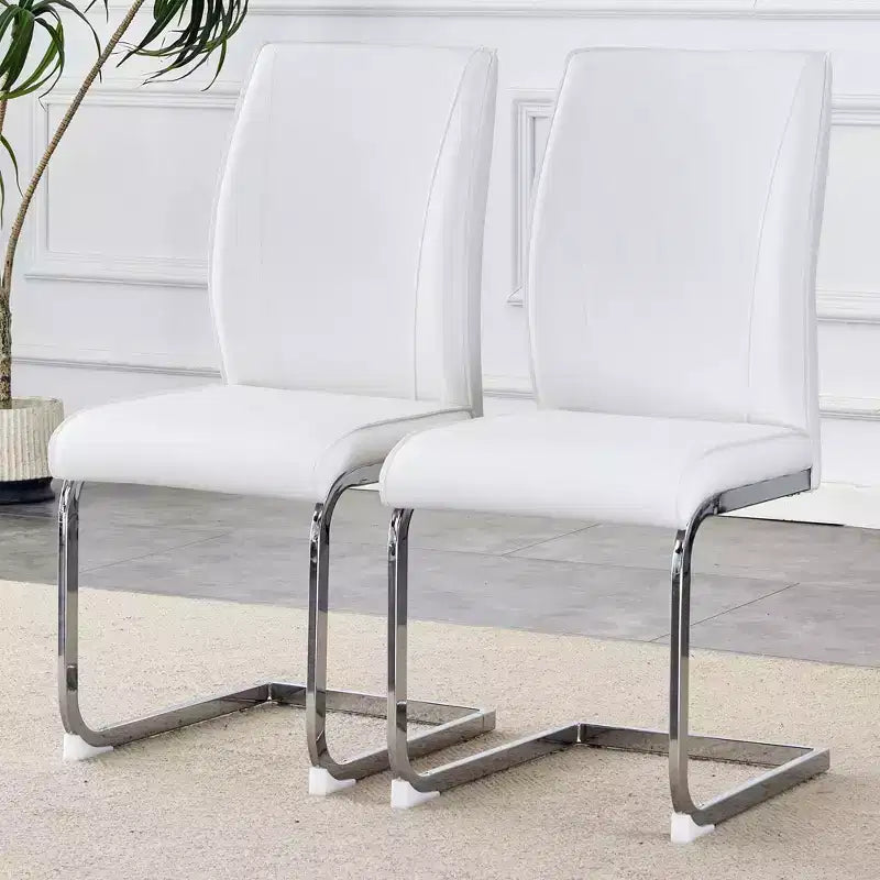 Sedie da pranzo Arch in similpelle – Nero / Grigio scuro / Grigio chiaro / Bianco – Set da 2 / 4 / 6 / 8