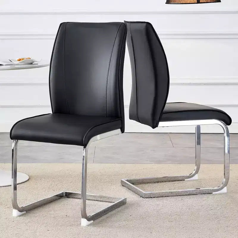 Sedie da pranzo Arch in similpelle – Nero / Grigio scuro / Grigio chiaro / Bianco – Set da 2 / 4 / 6 / 8