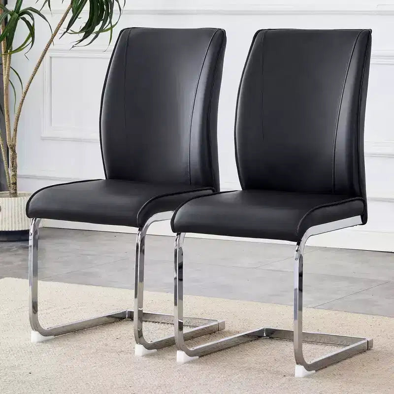 Sedie da pranzo Arch in similpelle – Nero / Grigio scuro / Grigio chiaro / Bianco – Set da 2 / 4 / 6 / 8