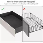 Letto matrimoniale in velluto beige con 4 cassetti contenitore, piattaforma, 2 persone