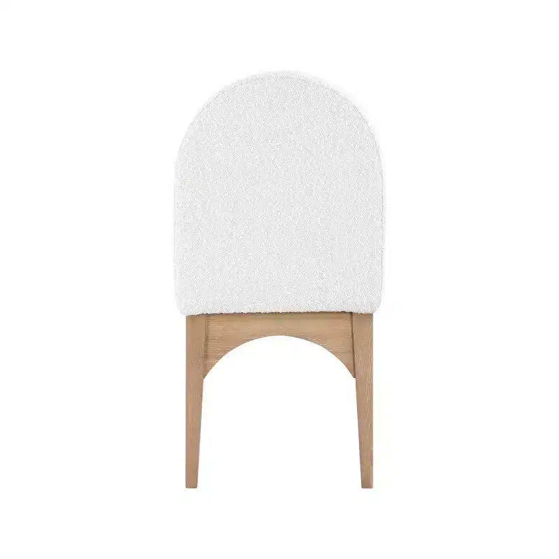Sedia da Pranzo in Tessuto Bouclé Nero/Crema – Stile Art Déco, 1 Posto