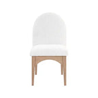 Sedia da Pranzo in Tessuto Bouclé Nero/Crema – Stile Art Déco, 1 Posto
