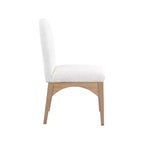 Sedia da Pranzo in Tessuto Bouclé Nero/Crema – Stile Art Déco, 1 Posto