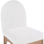 Sedia da Pranzo in Tessuto Bouclé Nero/Crema – Stile Art Déco, 1 Posto
