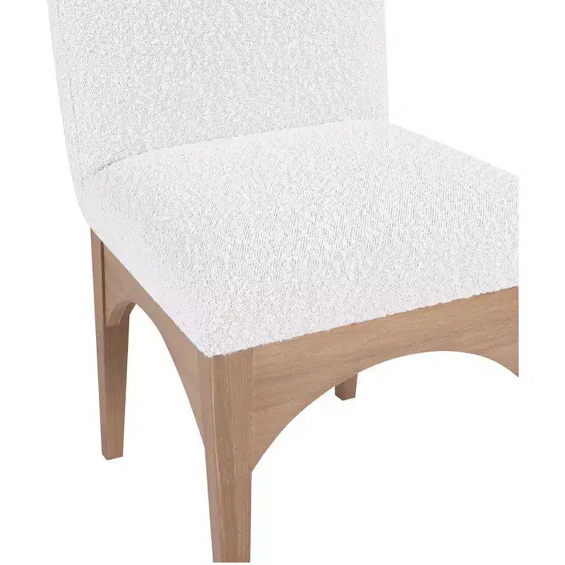 Sedia da Pranzo in Tessuto Bouclé Nero/Crema – Stile Art Déco, 1 Posto