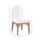 Sedia da Pranzo in Tessuto Bouclé Nero/Crema – Stile Art Déco, 1 Posto