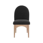 Sedia da Pranzo in Tessuto Bouclé Nero/Crema – Stile Art Déco, 1 Posto