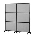 VEVOR Office Divider, 2 Panel Office Partition, Office Divider Wall Partition & Privacy Divider Reduce Noise and Room Separation, Light Grey