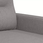 Poltrona rivestita in tessuto grigio chiaro, schienale con cuscino, 1 posto