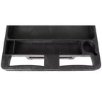Carrello di servizio nero a 2 ripiani con ruote, 115,5 cm x 62,2 cm, capacità 226,8 kg