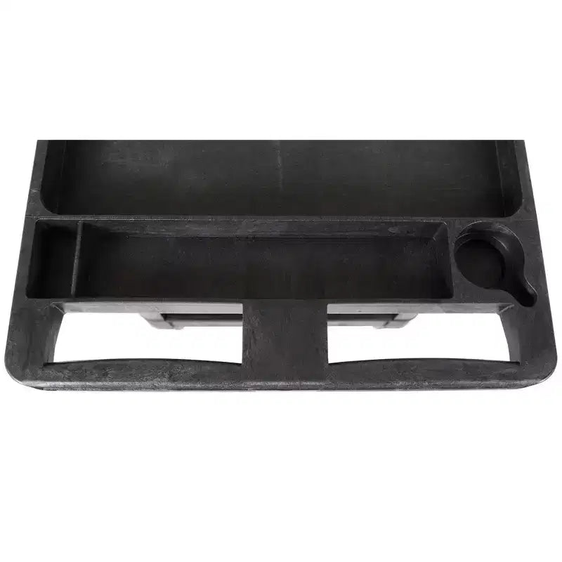 Carrello di servizio nero a 2 ripiani con ruote, 115,5 cm x 62,2 cm, capacità 226,8 kg