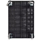 Carrello di servizio nero a 2 ripiani con ruote, 115,5 cm x 62,2 cm, capacità 226,8 kg