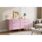 Comò a 3 cassetti – Verde / Naturale / Rosa / Bianco, Legno Moderno, Singolo