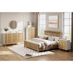 Comò a 3 cassetti – Verde / Naturale / Rosa / Bianco, Legno Moderno, Singolo