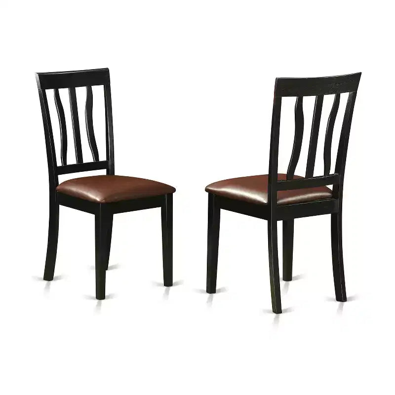Set tavolo da pranzo rotondo con piedistallo, nero e ciliegio, per 2 persone (3 pezzi)