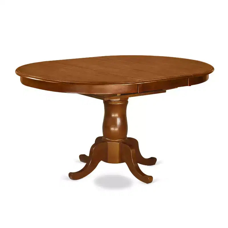 Set tavolo da pranzo allungabile ovale marrone sella, 6 posti (legno, 7 pezzi)