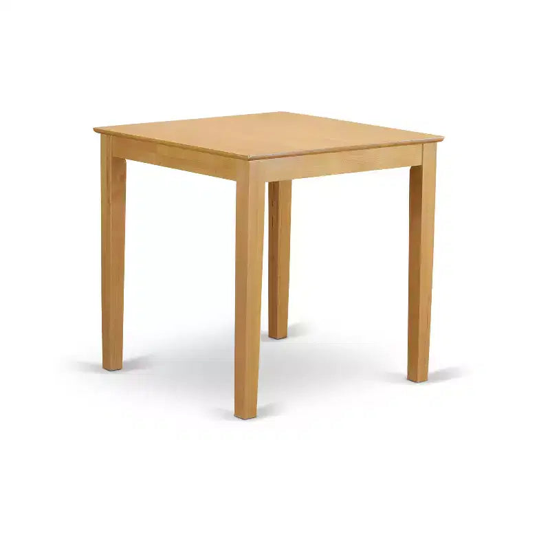 Set da pranzo in rovere altezza bancone, tavolo quadrato e 4 sedie, 4 posti