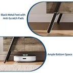 Mobile TV Rovere/Marrone con gambe in metallo a U, adatto a TV da 47"–55"
