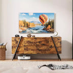 Mobile TV Rovere/Marrone con gambe in metallo a U, adatto a TV da 47"–55"