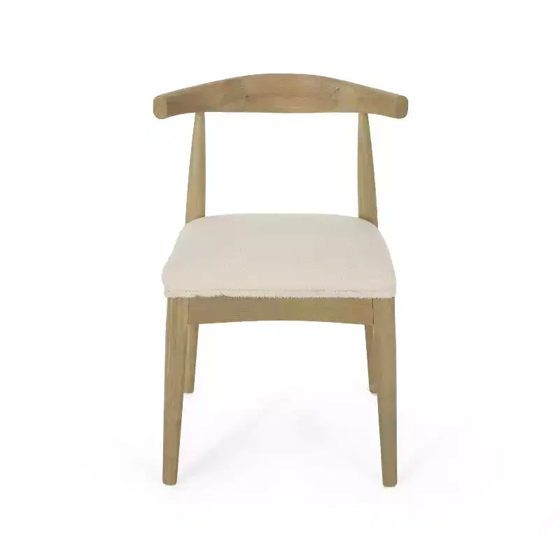 Set da pranzo rotondo allungabile da 5 pezzi color beige/avorio, frassino chiaro, 4 posti a sedere