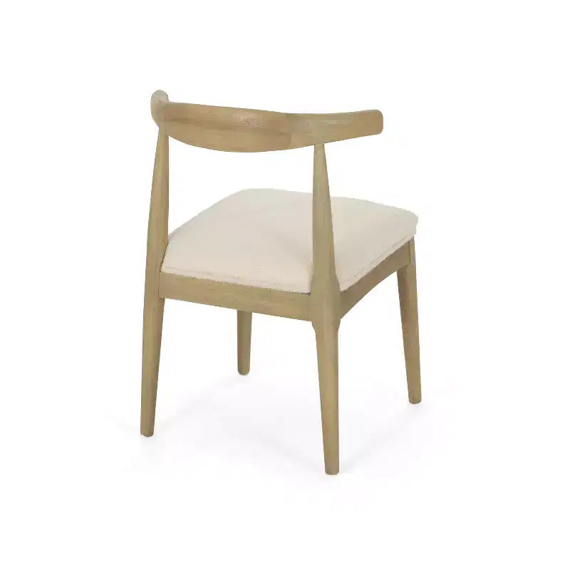 Set da pranzo rotondo allungabile da 5 pezzi color beige/avorio, frassino chiaro, 4 posti a sedere