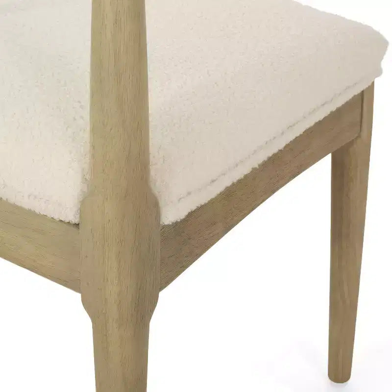 Set da pranzo rotondo allungabile da 5 pezzi color beige/avorio, frassino chiaro, 4 posti a sedere