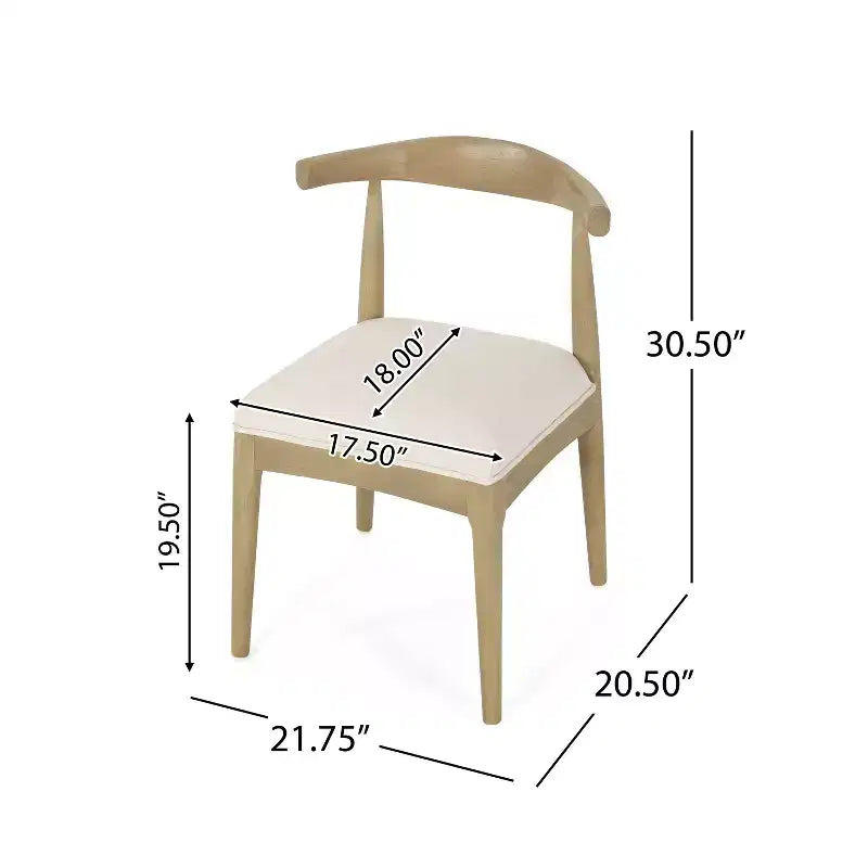 Set da pranzo rotondo allungabile da 5 pezzi color beige/avorio, frassino chiaro, 4 posti a sedere