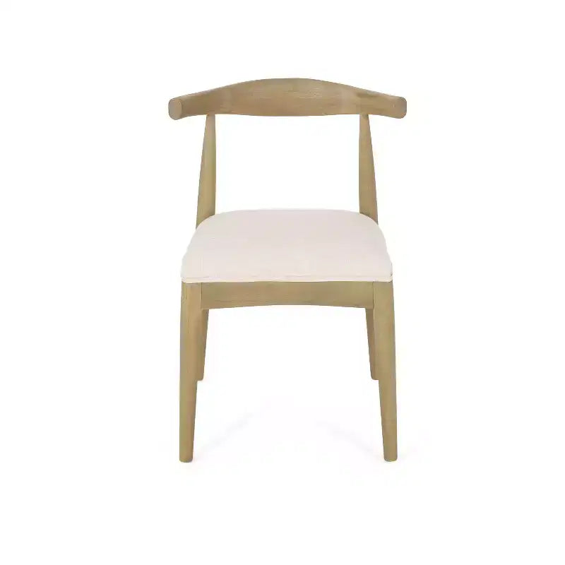 Set da pranzo rotondo allungabile da 5 pezzi color beige/avorio, frassino chiaro, 4 posti a sedere