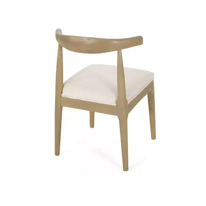Set da pranzo rotondo allungabile da 5 pezzi color beige/avorio, frassino chiaro, 4 posti a sedere