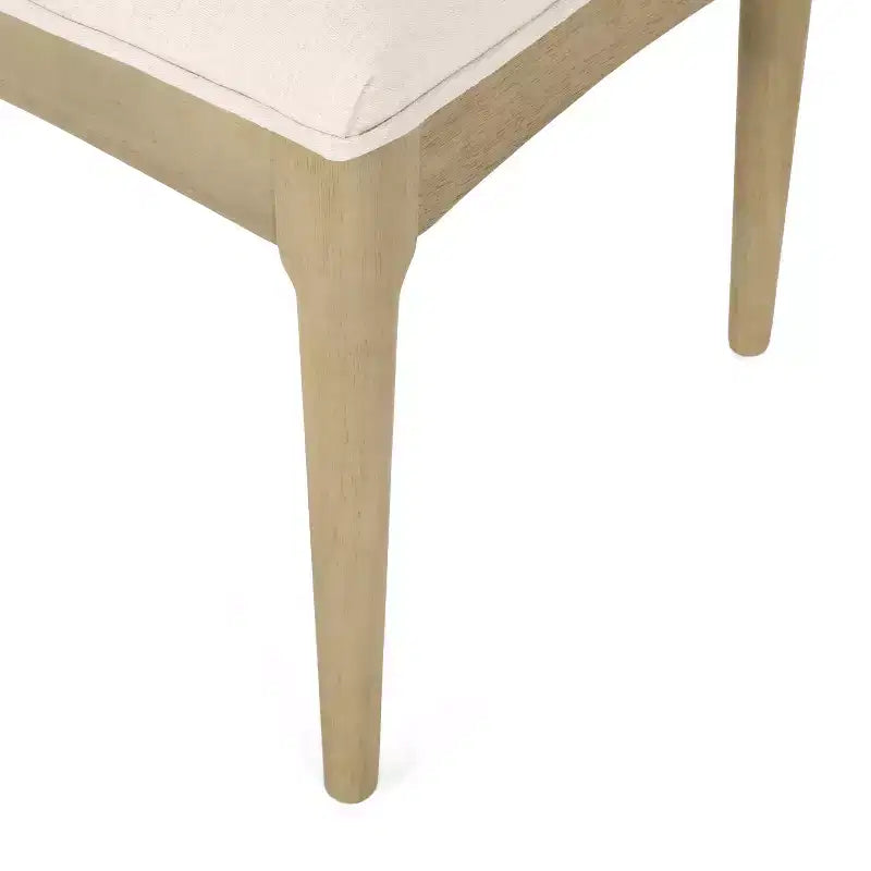 Set da pranzo rotondo allungabile da 5 pezzi color beige/avorio, frassino chiaro, 4 posti a sedere