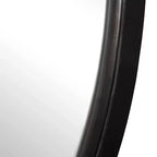 Specchio da parete rotondo nero, cornice in ferro, diametro 112 cm, 1 pannello