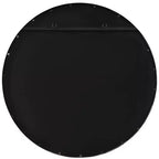 Specchio da parete rotondo nero, cornice in ferro, diametro 112 cm, 1 pannello