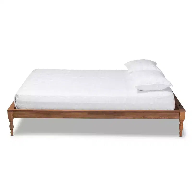 Struttura letto a piattaforma in legno di frassino e noce – Matrimoniale francese / Matrimoniale / King