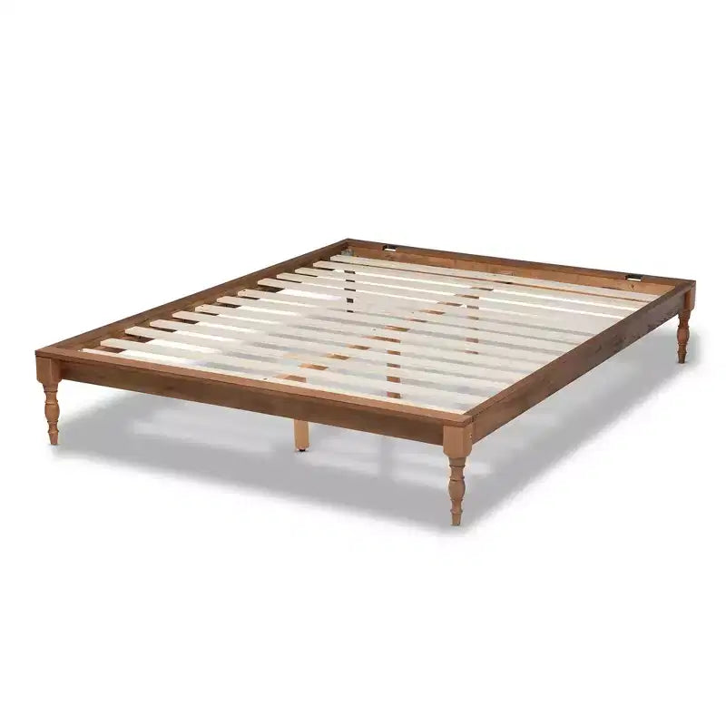 Struttura letto a piattaforma in legno di frassino e noce – Matrimoniale francese / Matrimoniale / King