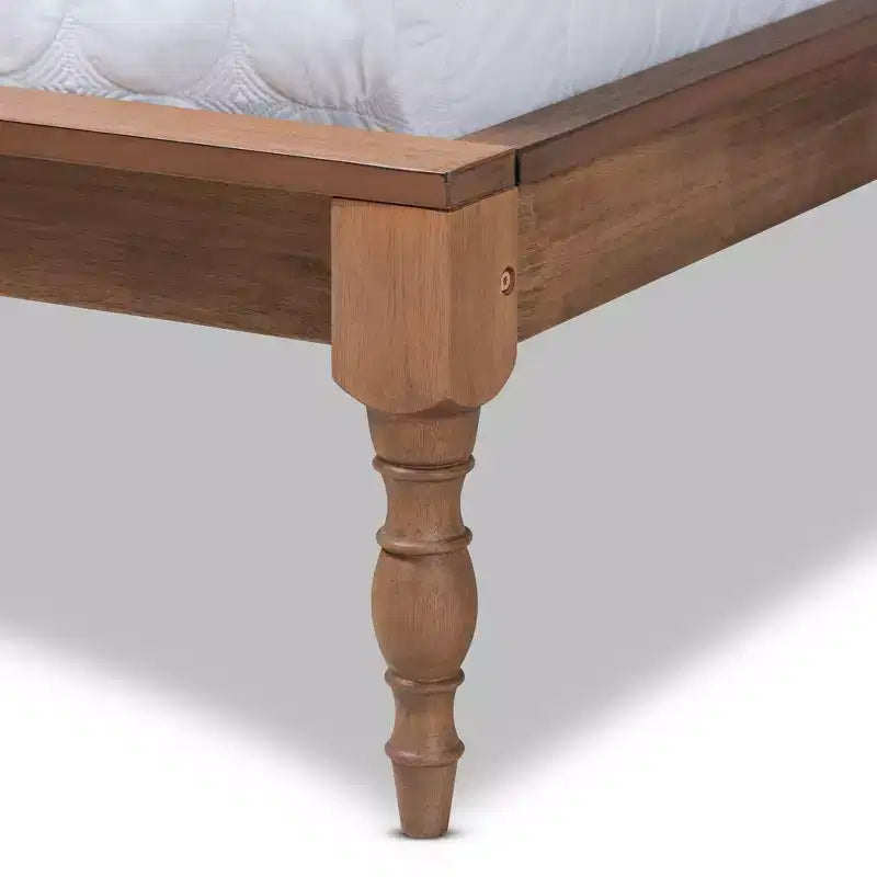 Struttura letto a piattaforma in legno di frassino e noce – Matrimoniale francese / Matrimoniale / King