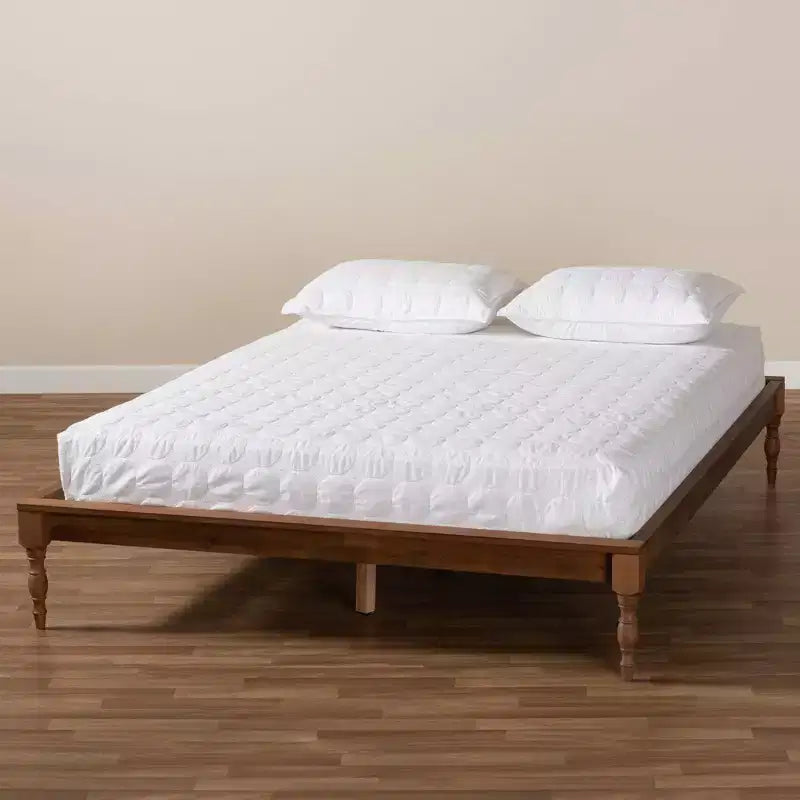 Struttura letto a piattaforma in legno di frassino e noce – Matrimoniale francese / Matrimoniale / King