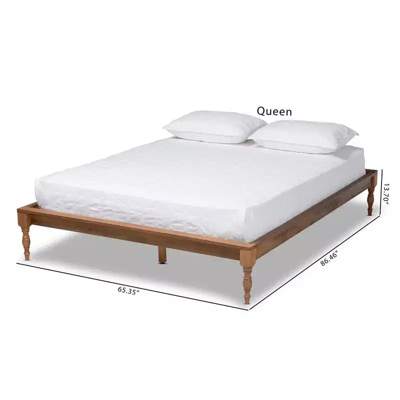 Struttura letto a piattaforma in legno di frassino e noce – Matrimoniale francese / Matrimoniale / King